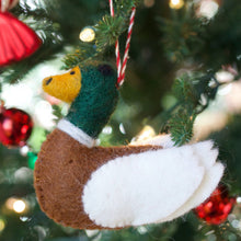 Load image into Gallery viewer, Mallard Duck Felt Wool Christmas Ornament