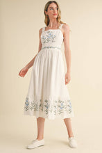 Load image into Gallery viewer, &MERCI - FLORAL EMBROIDERY MIDI DRESS MDR3805: Off-White / M