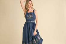 Load image into Gallery viewer, &MERCI - FLORAL EMBROIDERY MIDI DRESS MDR3805: Off-White / L