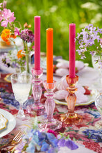 Load image into Gallery viewer, Pink Glass Candlestick Holder - Valentine's Day Décor