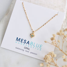 Load image into Gallery viewer, Opal Dainty Heart Necklace