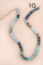 Load image into Gallery viewer, JOSSLYN by wall to wall - NATURAL AGATE GLASS SEMI PRECIOUS BEAD NECKLACE | 80N896: 2C