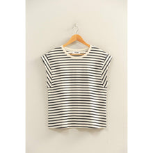 Load image into Gallery viewer, Striped Cap Sleeve Everyday Tee