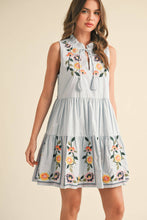 Load image into Gallery viewer, &MERCI - FLORAL EMBROIDERY TIERED MINI DRESS MDR3841: Off White / L