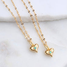 Load image into Gallery viewer, Opal Dainty Heart Necklace