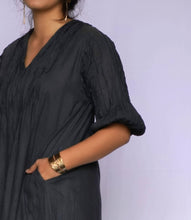 Load image into Gallery viewer, Black Cotton Gauze Dress