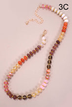 Load image into Gallery viewer, JOSSLYN by wall to wall - NATURAL AGATE GLASS SEMI PRECIOUS BEAD NECKLACE | 80N896: 1E