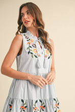 Load image into Gallery viewer, &MERCI - FLORAL EMBROIDERY TIERED MINI DRESS MDR3841: Off White / L