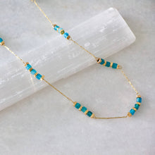 Load image into Gallery viewer, Square Stone Beaded Chain