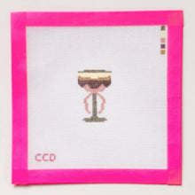 Load image into Gallery viewer, Espresso Martini 2” Needepoint Canvas 18 Mesh Painted