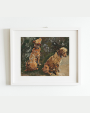 Load image into Gallery viewer, Two Pups Antique Art Print: 5x7