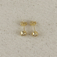 Load image into Gallery viewer, GoldFi - 18k Gold Filled Mini CZ Round Stud Earrings