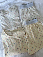 Load image into Gallery viewer, Sunkissed Coconut - White American Flag Pajama Pattern Top: Cozy White / Small / Long Sleeve Top