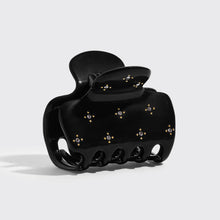 Load image into Gallery viewer, Rhinestone Puffy Claw Clip Black