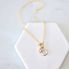 Load image into Gallery viewer, Pearl Coin Toggle Necklace