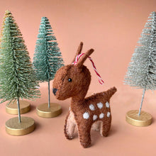 Load image into Gallery viewer, Fawn Deer Felt Wool Christmas Ornament