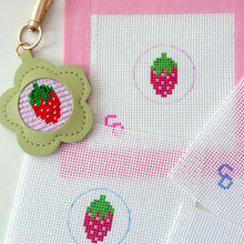 Load image into Gallery viewer, Mini Strawberry 1” Circle Key Fob Canvas Insert