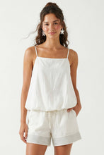 Load image into Gallery viewer, Naked Zebra - Billowy Cami Top With Bubble Hem: Light Brown / L