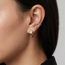Load image into Gallery viewer, GoldFi - 18k Gold Filled Love CZ Hoop Earrings