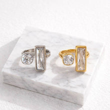 Load image into Gallery viewer, CZ Geometric Ring : Gold