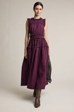 Load image into Gallery viewer, Smocked Ruffle Plaid Maxi Dress