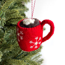 Load image into Gallery viewer, Hot Chocolate Felt Wool Christmas Ornament