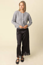 Load image into Gallery viewer, Nora Satin Lace Hem Pants