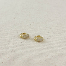 Load image into Gallery viewer, GoldFi - 18k Gold Filled Mini CZ Clicker Earrings