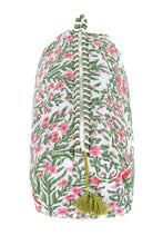 Load image into Gallery viewer, LA Soul - Black Floral print Quilted Cotton Toiletry Bag Set