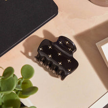 Load image into Gallery viewer, Rhinestone Puffy Claw Clip Black