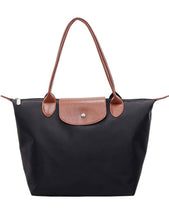 Load image into Gallery viewer, Sweetkama - Ladies Color Block Nylon Shoulder Tote Bag: Navy / OS