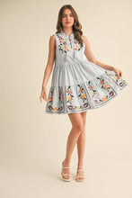 Load image into Gallery viewer, &MERCI - FLORAL EMBROIDERY TIERED MINI DRESS MDR3841: Off White / L