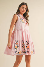 Load image into Gallery viewer, &MERCI - FLORAL EMBROIDERY TIERED MINI DRESS MDR3841: Off White / M