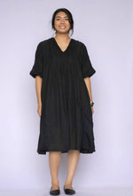 Load image into Gallery viewer, Black Cotton Gauze Dress