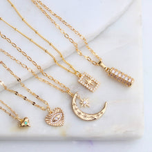 Load image into Gallery viewer, Opal Dainty Heart Necklace