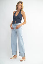 Load image into Gallery viewer, Cuffed Wide Leg Jean