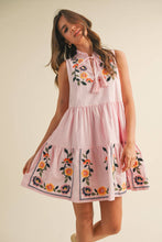 Load image into Gallery viewer, &MERCI - FLORAL EMBROIDERY TIERED MINI DRESS MDR3841: Off White / L