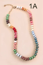 Load image into Gallery viewer, JOSSLYN by wall to wall - NATURAL AGATE GLASS SEMI PRECIOUS BEAD NECKLACE | 80N896: 1E