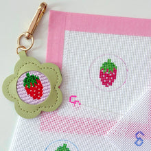 Load image into Gallery viewer, Mini Strawberry 1” Circle Key Fob Canvas Insert