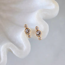 Load image into Gallery viewer, CZ Stacked Cluster Stud Earrings