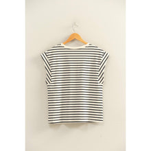 Load image into Gallery viewer, Striped Cap Sleeve Everyday Tee