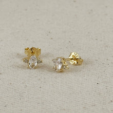 Load image into Gallery viewer, GoldFi - 18k Gold Filled Mini Oval CZ Stud Earrings