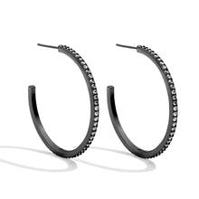 Load image into Gallery viewer, Pave Hoops: Gold / Large