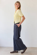 Load image into Gallery viewer, Navy Wide Leg Pants