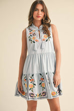 Load image into Gallery viewer, &MERCI - FLORAL EMBROIDERY TIERED MINI DRESS MDR3841: Off White / M