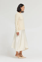 Load image into Gallery viewer, Grade & Gather - 61385 - KNIT SATIN SKIRT DRESS: TAPENADE / Contemporary / S