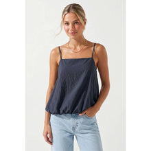 Load image into Gallery viewer, Naked Zebra - Billowy Cami Top With Bubble Hem: Light Brown / M