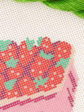 Load image into Gallery viewer, Strawberry Basket Needlepoint Canvas 13 Mesh 3” Design