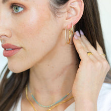 Load image into Gallery viewer, Pave Hoops: Gold / Large