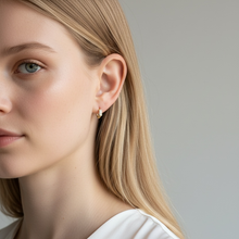 Load image into Gallery viewer, GoldFi - 18k Gold Filled Mini CZ Clicker Earrings